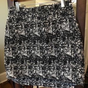 High-waisted tweed miniskirt